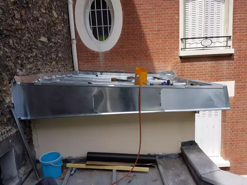 Couverture en zinc d’un toit plat — photo 2